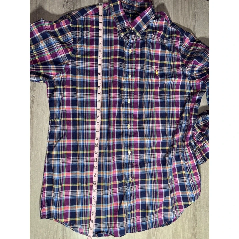 Polo Ralph Lauren Mens XL Plaid Button Down Shirt Cotton Pony Wedding Heritage‎